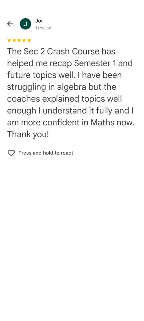 Google Reviews for Sec 2