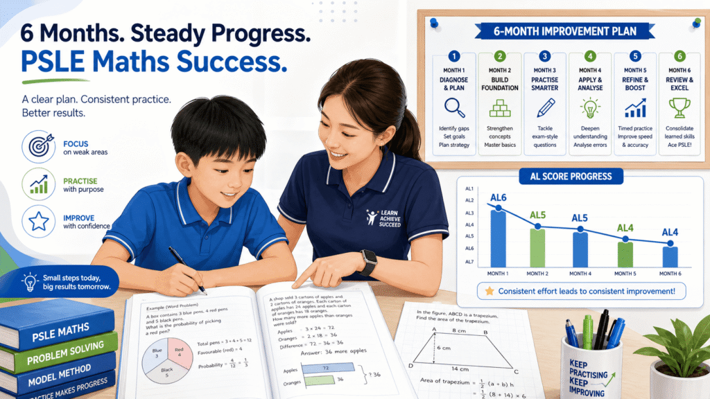 improve PSLE maths score with 6 month revision plan