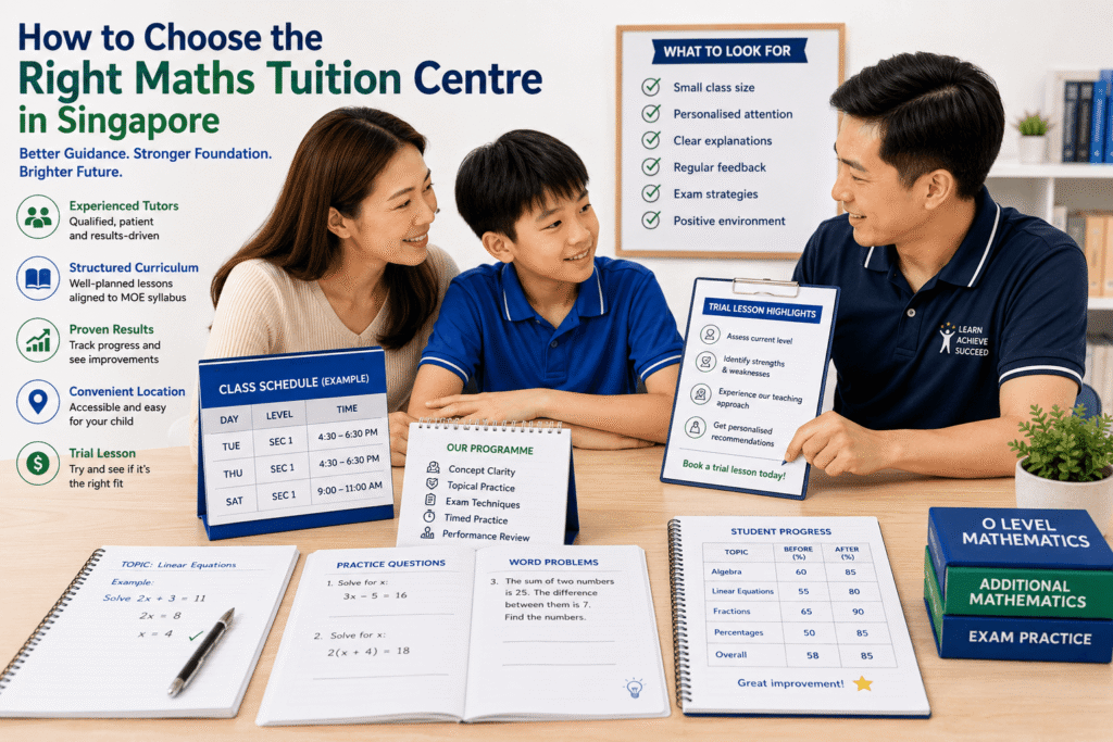 choose maths tuition centre Singapore parent guide